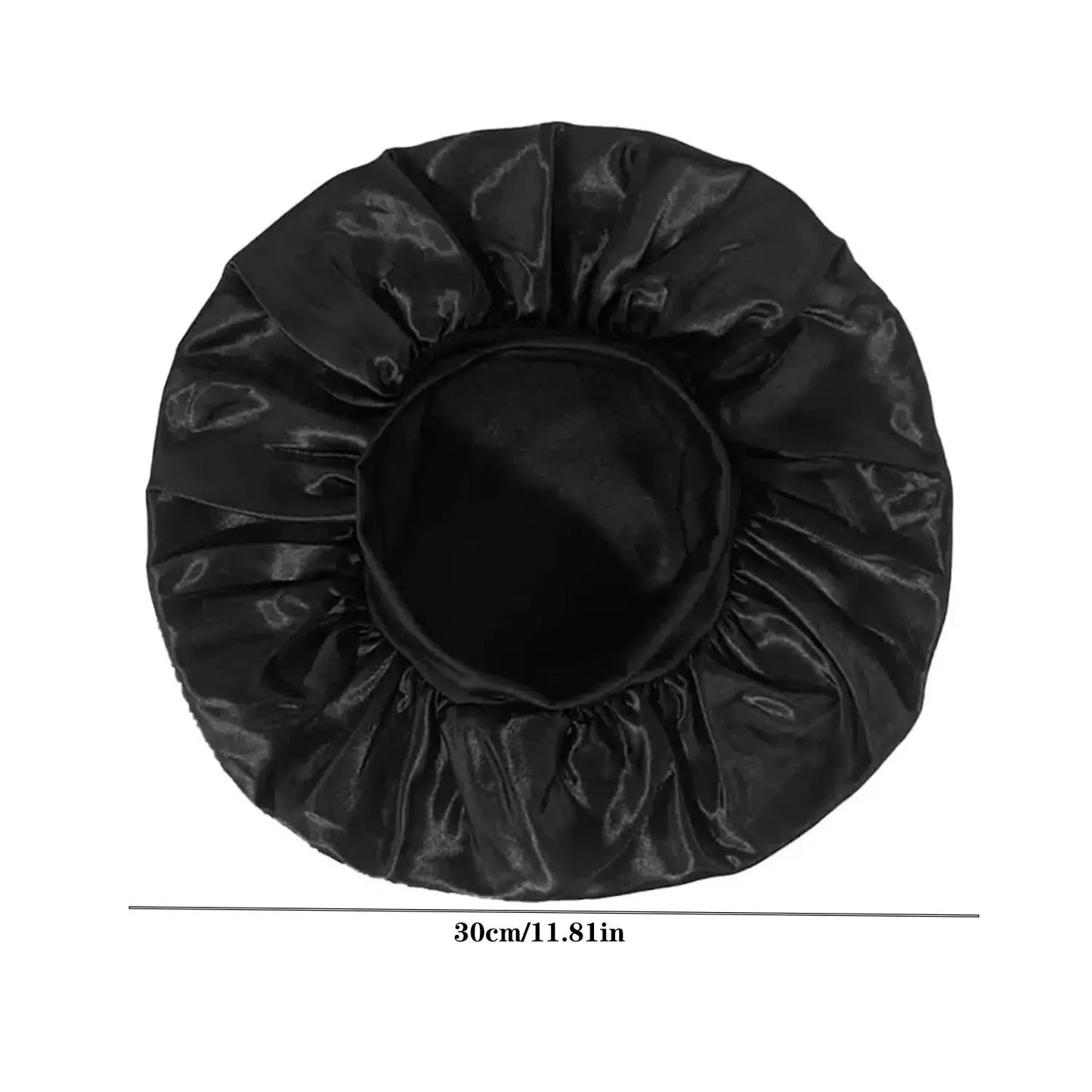Men Women Satin Sleep Cap, Soft Polyester Fabric Hat, Adjustable Satin Bonnet, Ideal for Natural Hair & Curly Styles, Bonnets for Sleeping ( Wine )