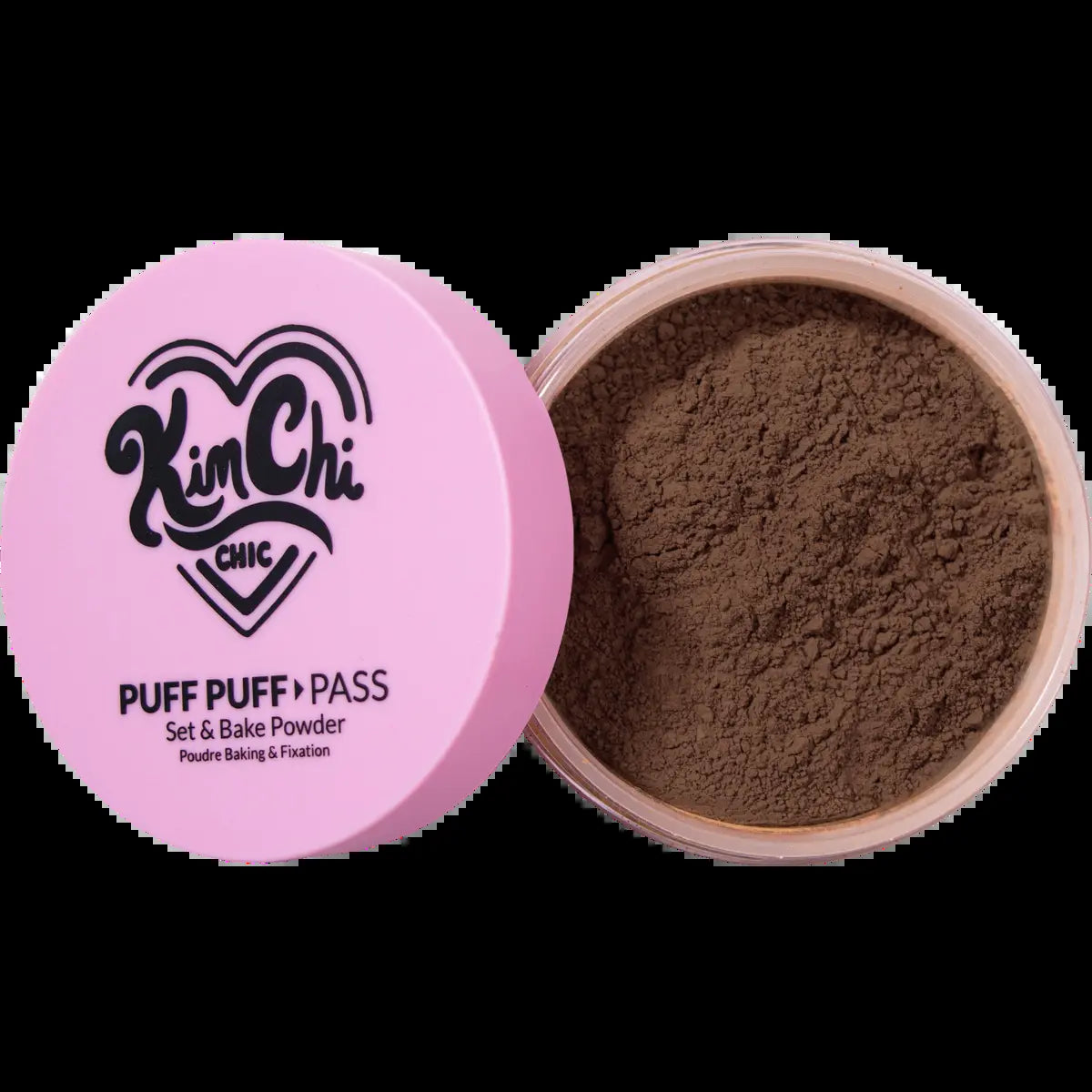 Kimchi Chic Puff Puff Pass Set & Bake Powder with Rice Powder & Vitamin-E, Lightweight & Translucent Makeup, Cosmetic Setting Powder
