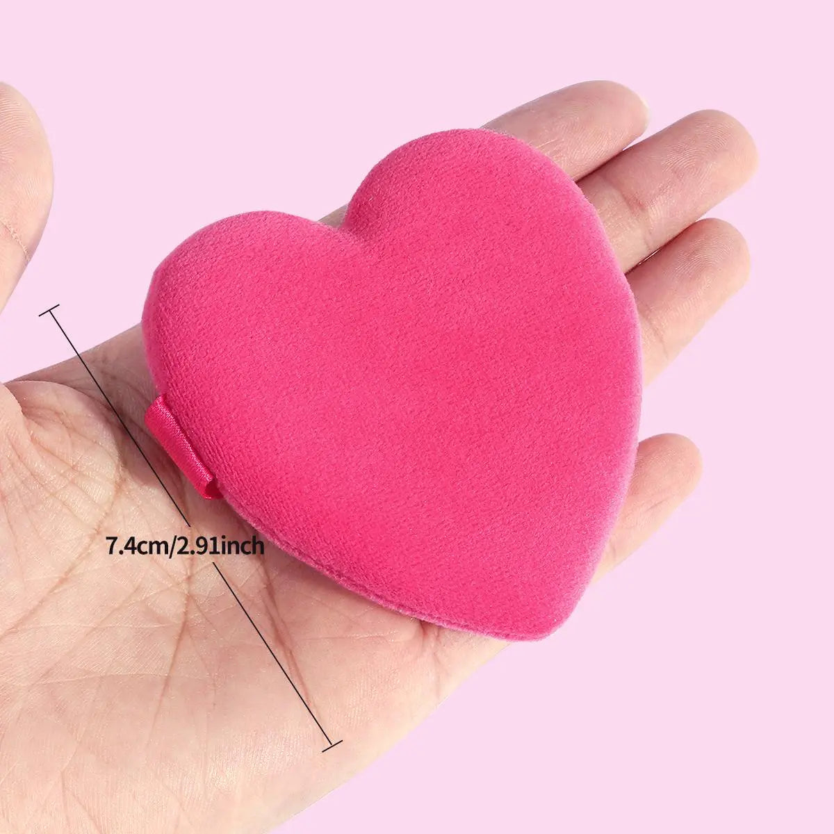 MAANGE Heart Shaped Powder Puff, 2/10Pcs Soft Makeup Sponge Puff for Liquid Foundation, Loose Powder, Body Powder, Cream, Blush, Concealer