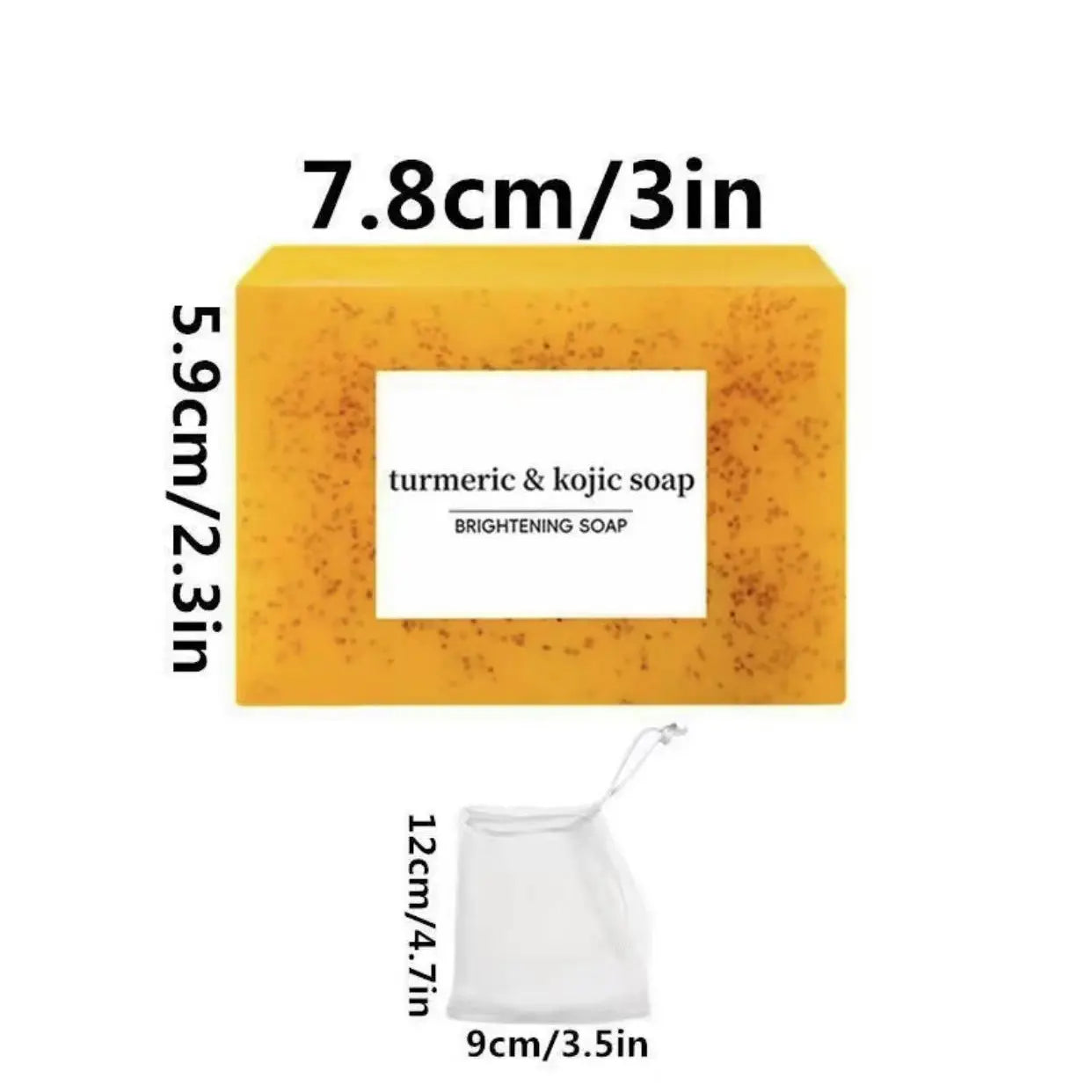Turmeric Wash Two Piecesetturmericcleansing Mousse, Turmeric Soapfacialcleansing Skincare Facialcleansing Cleanserfacial Wash Comfort，Summer Gift Daily Kit Skincare Gift Set Kojic Soap