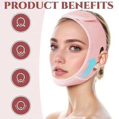 V Line Lifting Mask with Chin Strap for Double Chin, Face Skincare Lifting Belt for Women, Beauty Care Product, Skincare Tools, Face Sculpting Tool, Gifts for Girl, Skincare Products, Face Jawline Shaper, Facial Contour Refining, Double Chin Reducer