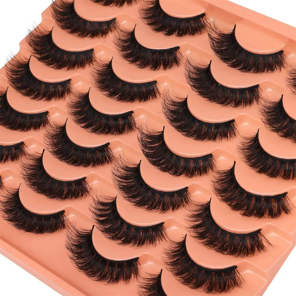 False Eyelashes, Volume Focused Lashes, 14 Pairs Faux Cluster Lashes, Lightweight Realistic Natural-Curl Eye Makeup Strip Lashes, Full-Volume Fluffy Lash Clusters for Eyelash Extensions, Cosmetic Use, Eyelash Set