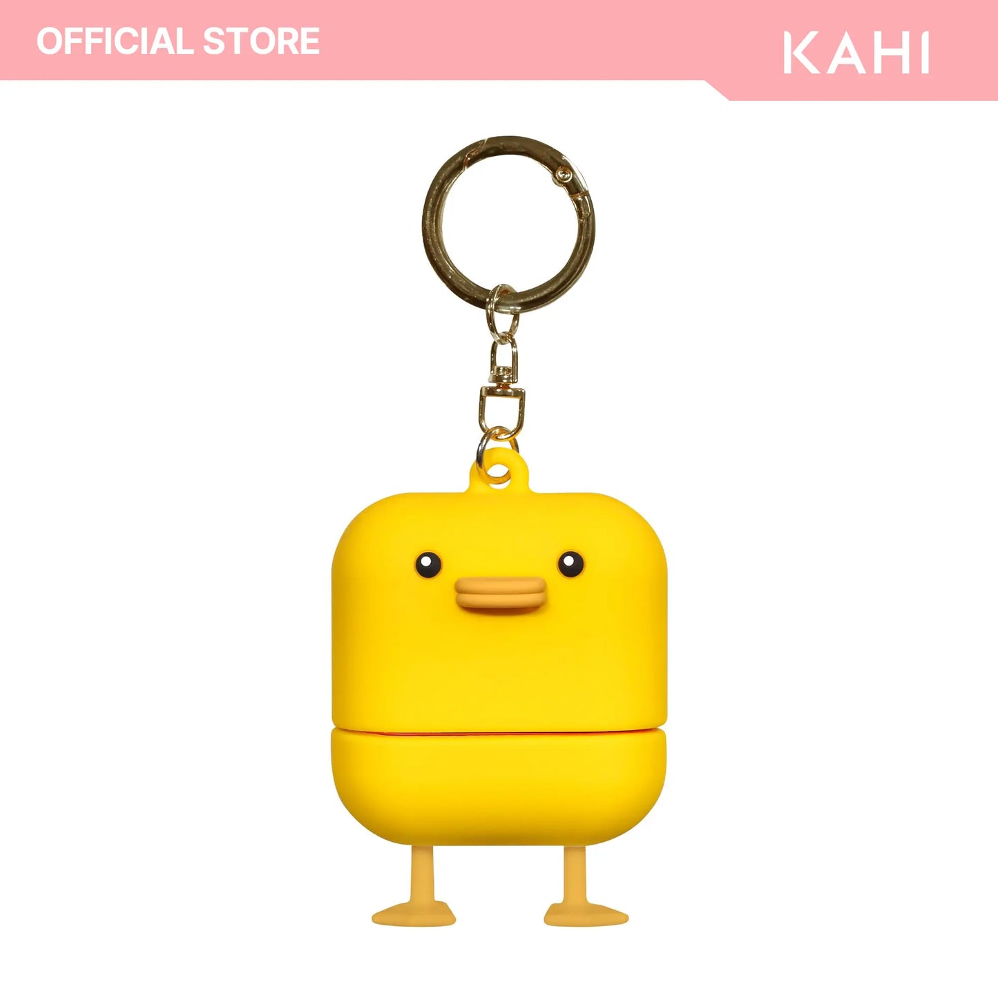 KAHI Airy Sun Stick Keyring - Official Product Waterproof Silicone Keychain Holder Broad Spectrum SPF 50+ PA++++ Korean Face Sunscreen Stick - Cute Bag Charm Carrying Case Travel Accessories