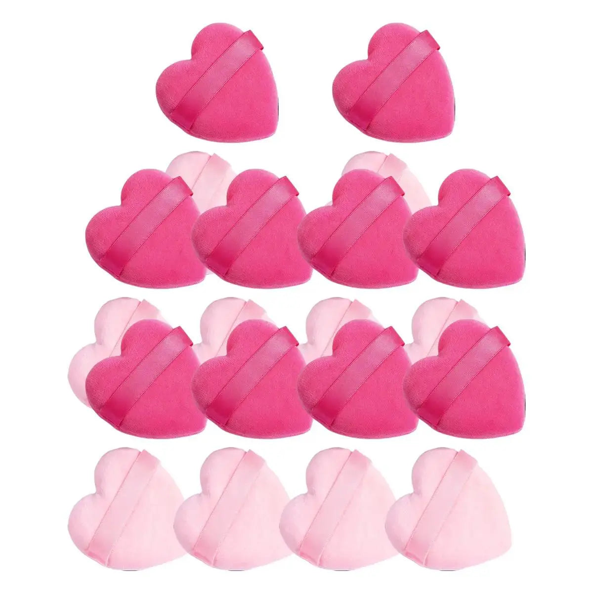 MAANGE Heart Shaped Powder Puff, 2/10Pcs Soft Makeup Sponge Puff for Liquid Foundation, Loose Powder, Body Powder, Cream, Blush, Concealer