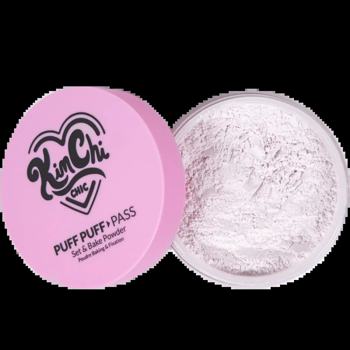 Kimchi Chic Puff Puff Pass Set & Bake Powder with Rice Powder & Vitamin-E, Lightweight & Translucent Makeup, Cosmetic Setting Powder