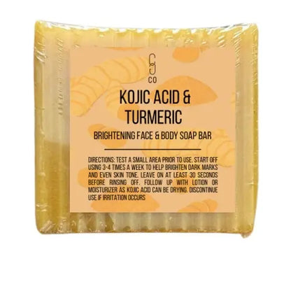 CGCO Kojic Acid & Turmeric Brightening Bar Handmade Soap for Acne Spots - Silky Smooth Skin Face & Body Care