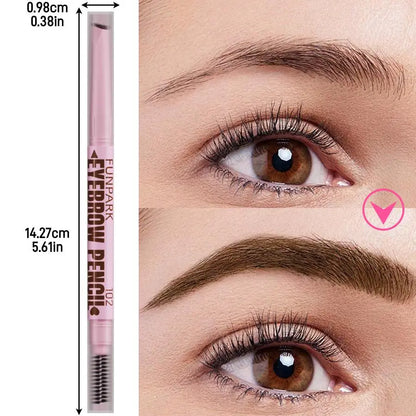 2-In-1 Dual-Ended Long-Lasting Eyebrow Pen with Eyebrow Powder & Brush, 1 Count Waterproof Eyebrow Pencil, Eyebrow Makeup Tool for Women, Eyebrow Makeup Products, Eyebrow Pencil Set